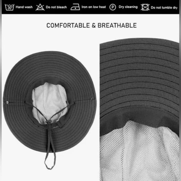 Sun Shade Ponytail Wide Brim Sun Hat - Picture 6 of 10